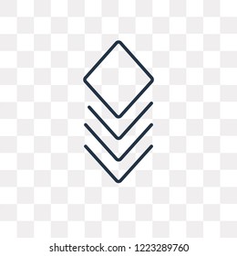 Layers vector outline icon isolated on transparent background, high quality linear Layers transparency concept can be used web and mobile