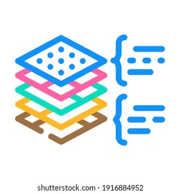 layers virtual reality color icon vector. layers virtual reality sign. isolated symbol illustration