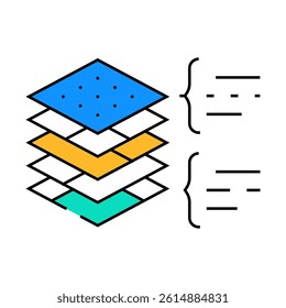 layers virtual reality line icon vector. layers virtual reality sign. isolated symbol illustration