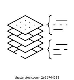 layers virtual reality line icon vector. layers virtual reality sign. isolated contour symbol black illustration