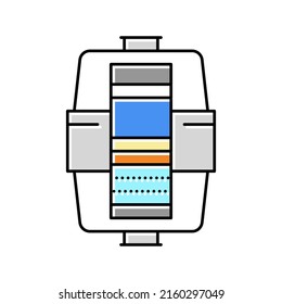 layers in water filter color icon vector. layers in water filter sign. isolated symbol illustration