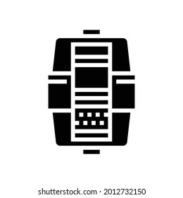 capas en el vector de icono de glifo filtro de agua. capas en el signo del filtro de agua. símbolo de contorno aislado ilustración negra