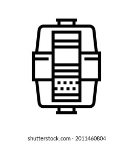 layers in water filter line icon vector. layers in water filter sign. isolated contour symbol black illustration