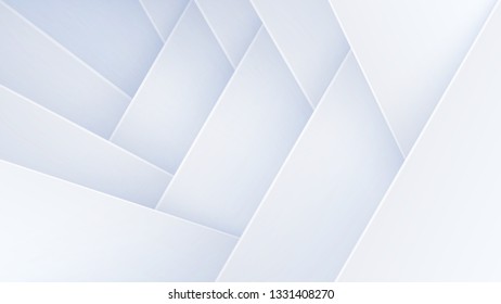 Layers of white triangles. Layout blank or card. Vector techno background from sheets of paper. Geometric Shapes from cut Paper
