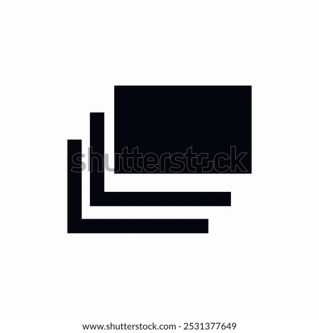 layers windows tab icon sign vector