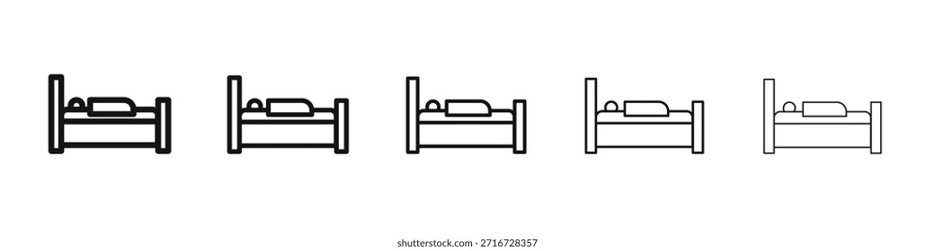 Laying in bed icon design, logo, app, UI. Vector illustration, EPS