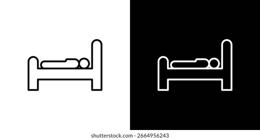 Laying in bed icon vector illustration - high quality black style vector icons