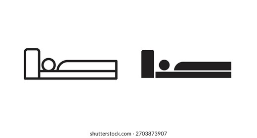 Deitado na cama ícone para web design, aplicativos móveis