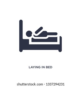 laying in bed isolated icon. Simple element illustration from behavior concept. laying in bed editable logo symbol design on white background. Can be use for web and mobile.