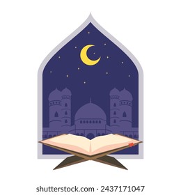 laylat al qadr islam illustration vector