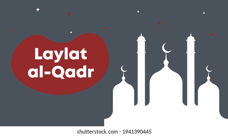 Laylat al-qadr background illustration vector.