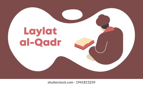 Laylat al-qadr background illustration vector.