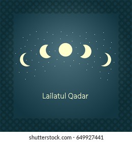 Laylatul Qadar. Vector illustration.