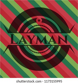 Layman christmas emblem.