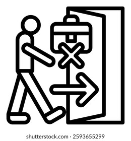 Layoffs Icon Element For Design