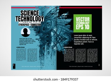 Layout with abstract technology concept ready for use, vector