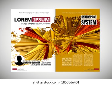 Layout with abstract technology concept ready for use, vector