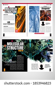 Layout with abstract technology concept ready for use, vector