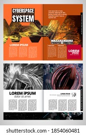 Layout with abstract technology concept ready for use, vector