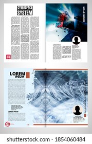 Layout with abstract technology concept ready for use, vector