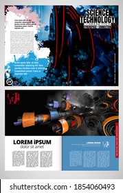 Layout with abstract technology concept ready for use, vector