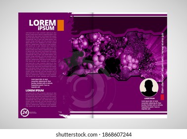 Layout with abstract technology concept ready for use, vector