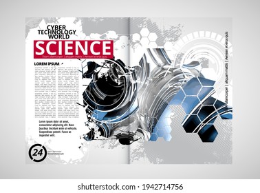 Diseño con concepto de tecnología abstracta listo para su uso, vector