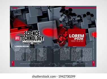 Layout with abstract technology concept ready for use, vector
