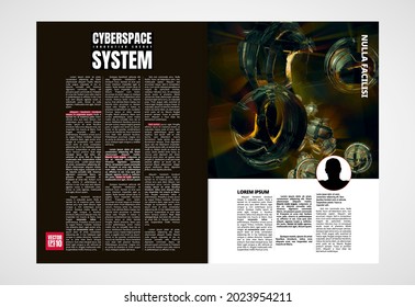 Layout with abstract technology concept ready for use, vector