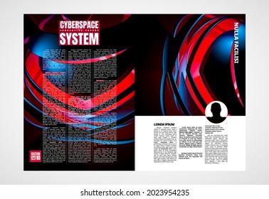Layout with abstract technology concept ready for use, vector