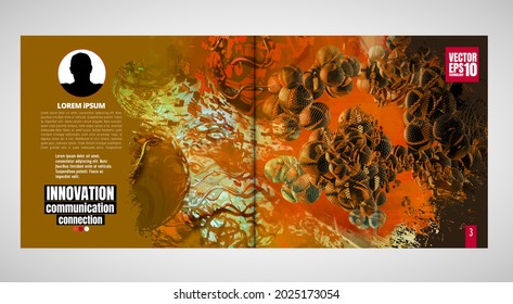 Layout with abstract technology concept ready for brochure, annual report or magazine, vector