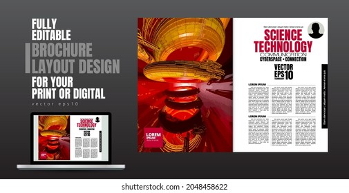 Layout with abstract technology concept ready for use, vector