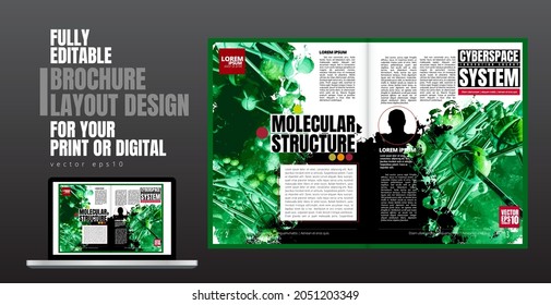 Layout with abstract technology concept ready for use, vector