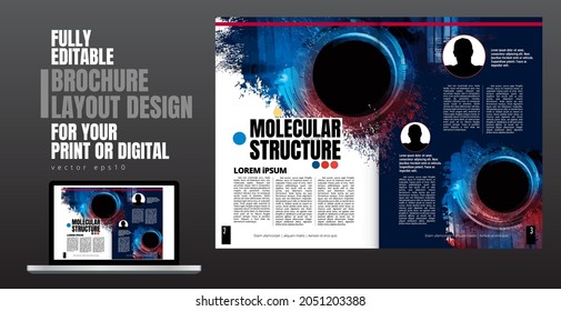 Layout with abstract technology concept ready for use, vector