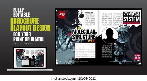 Layout with abstract technology concept ready for use, vector