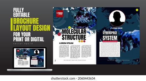Layout with abstract technology concept ready for use, vector