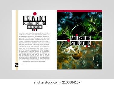 Layout with abstract technology concept ready for brochure, annual report or magazine, vector
