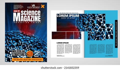 Layout with abstract technology concept ready for brochure, annual report or magazine, vector