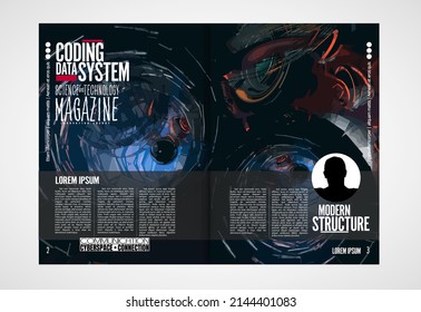 Layout with abstract technology concept ready for use, vector