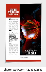 Layout with abstract technology concept ready for brochure, annual report or magazine, vector