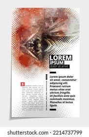 Layout with abstract technology concept ready for brochure, annual report or magazine, vector