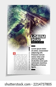 Layout with abstract technology concept ready for brochure, annual report or magazine, vector