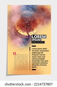 Layout with abstract technology concept ready for brochure, annual report or magazine, vector