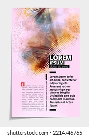 Layout with abstract technology concept ready for brochure, annual report or magazine, vector