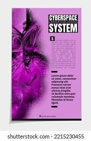 Layout with abstract technology concept ready for brochure, annual report or magazine, vector