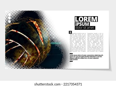 Layout with abstract technology concept ready for use, vector