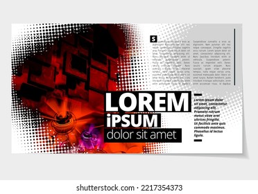 Layout with abstract technology concept ready for use, vector