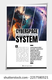 Layout with abstract technology concept ready for brochure, annual report or magazine, vector
