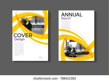 Layout Abstract Yellow And Green Background Modern Cover Design Modern Book Cover Brochure Cover  Template,annual Report, Magazine And Flyer Vector A4