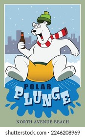 Layout for the annual polar plunge.